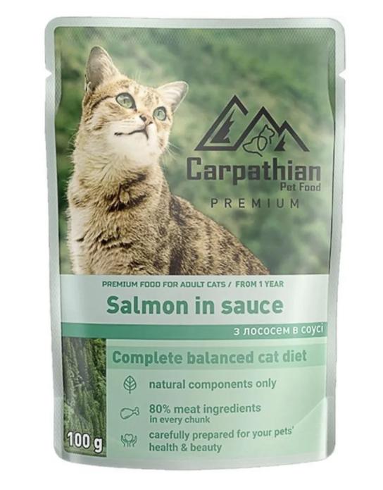 Корм вологий для котів Carpathian Pet Food лосось 100 г