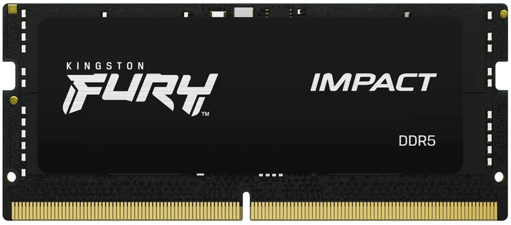 Оперативная память Kingston Fury SODIMM DDR5-5600 65536MB PC5-44800/Kit of 2x32768/ Impact 2Rx8 Black (KF556S40IBK2-64) - фото 2