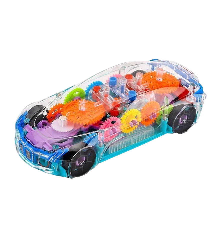 Игрушечная прозрачная машинка со светомузыкой Qunxing Toys XY388 (1974756436)