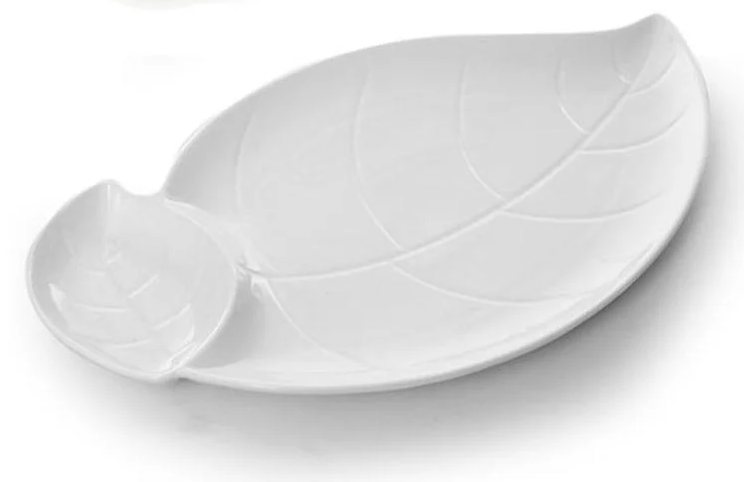 Менажниця Листок порцеляна 15" 38х23,5 см (2589-15 )