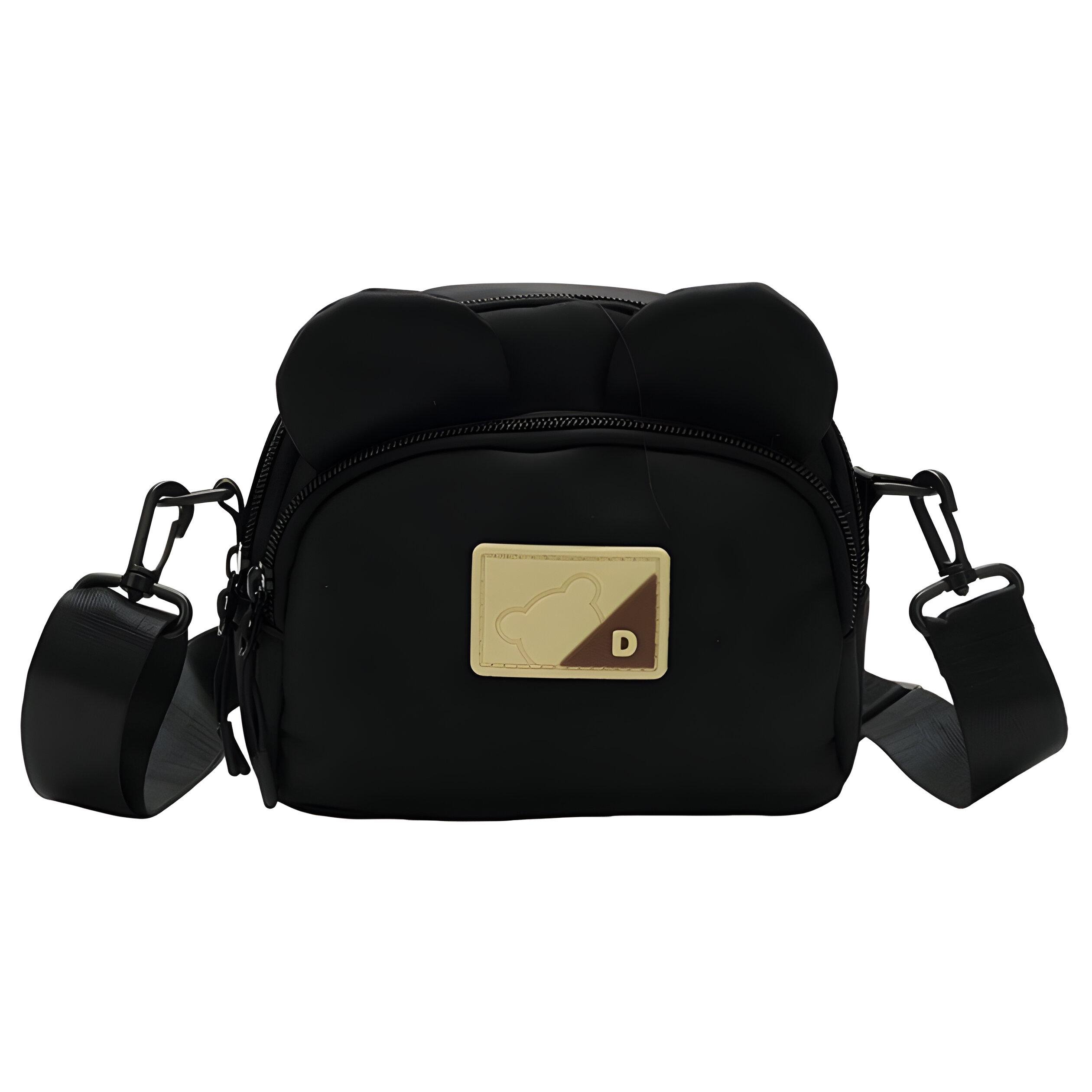 Сумка дитяча крос-боді з вушками 19х16х7 см Чорний (25-571) - фото 1 Сумка дитяча крос-боді з вушками 19х16х7 см Чорний (25-571) - фото 1