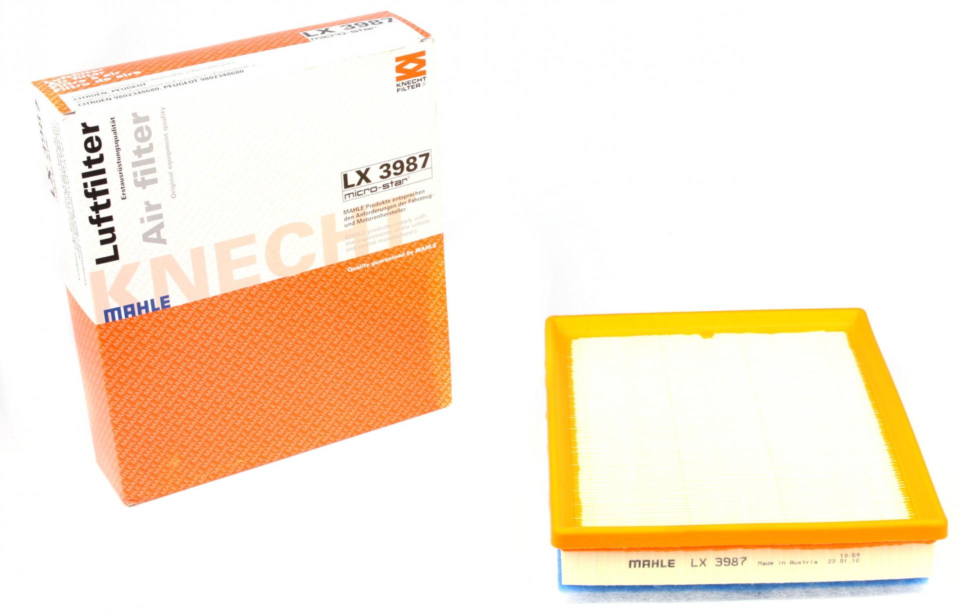 Фільтр повітряний KNECHT для Citroen Berlingo/Peugeot Partner 1,6HDi 12- (LX 3987)