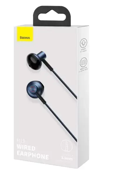 Наушники BASEUS Encok Wired Earphone H19 NGH19-03 3,5 мм Blue - фото 4