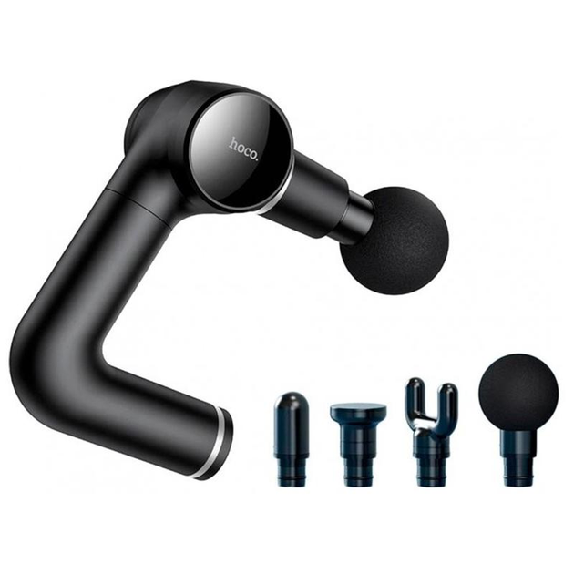 Масажер ручний ударний/портативний/перкусійний Hoco DI09 4 насадки 4800mAh/12 Вт для вібромасажу (DI09)