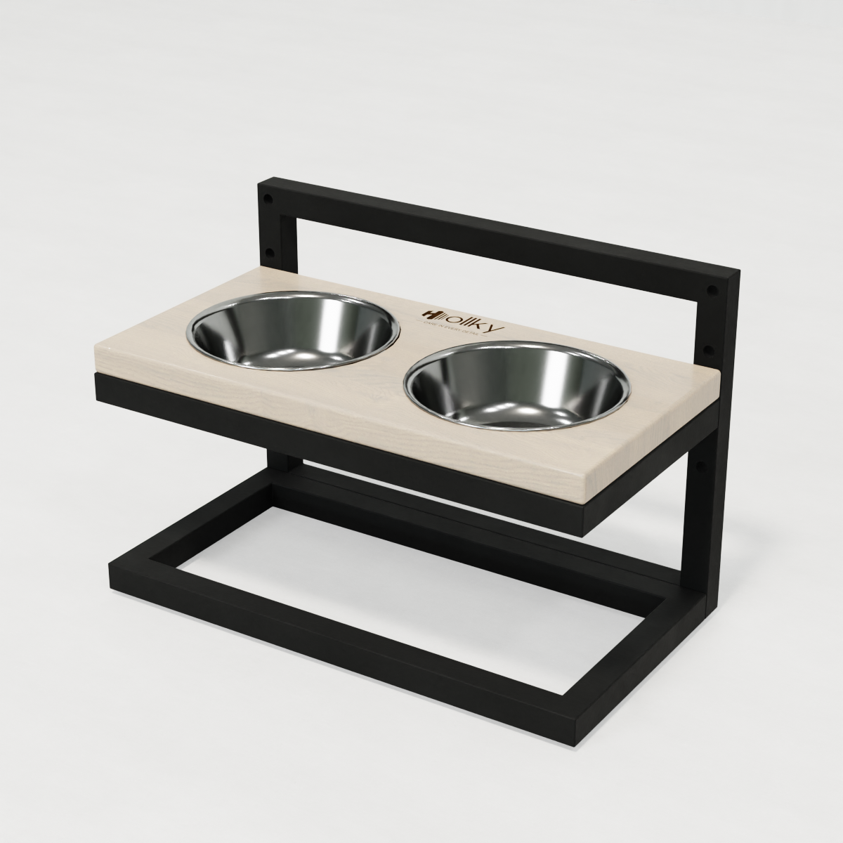 Миски на регулируемой подставке для маленьких собак Hollky Flex S 2х0,45 л (FS-422523-BLWH) - фото 8