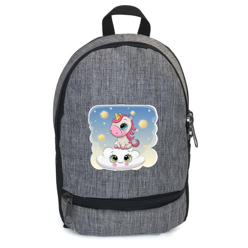 Школьный рюкзак детский Cappuccino Toys EDN-0029 с принтом Unicorn 12,5 л Серый (1369989226)