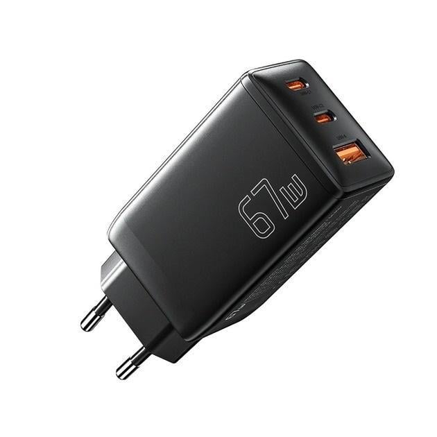 Сетевое зарядное устройство для Essager GaN Charger 2C/U 67W Black (25397406)