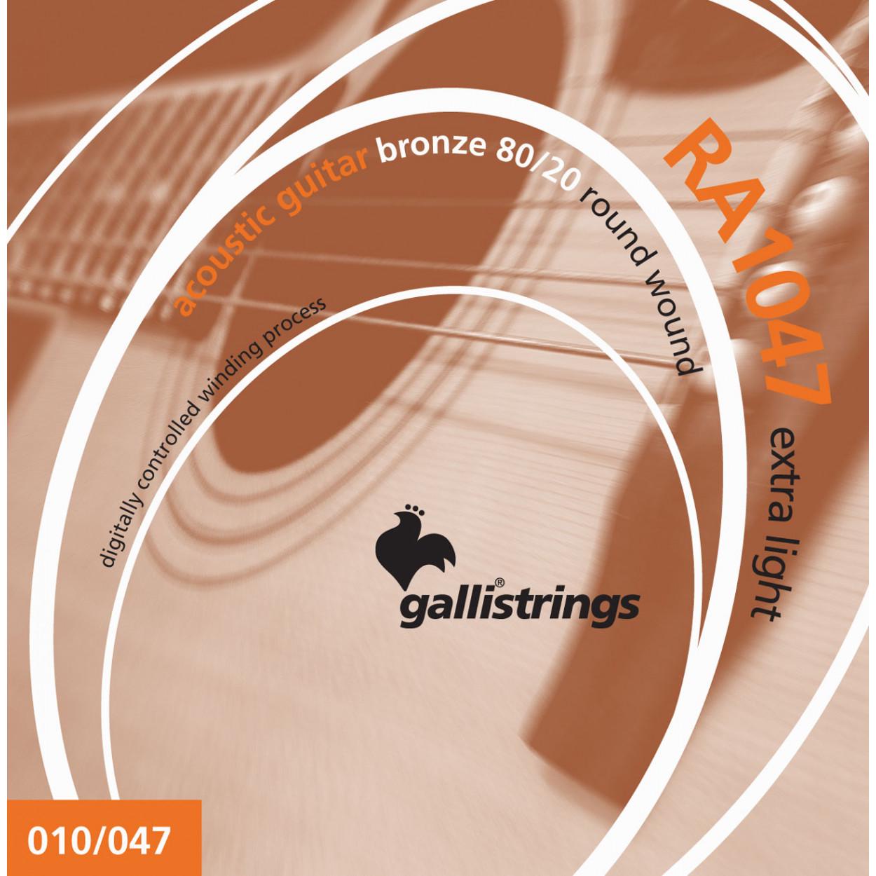 Струни для акустичної гітари GalliStrings RA1047 Extra Light (58944)