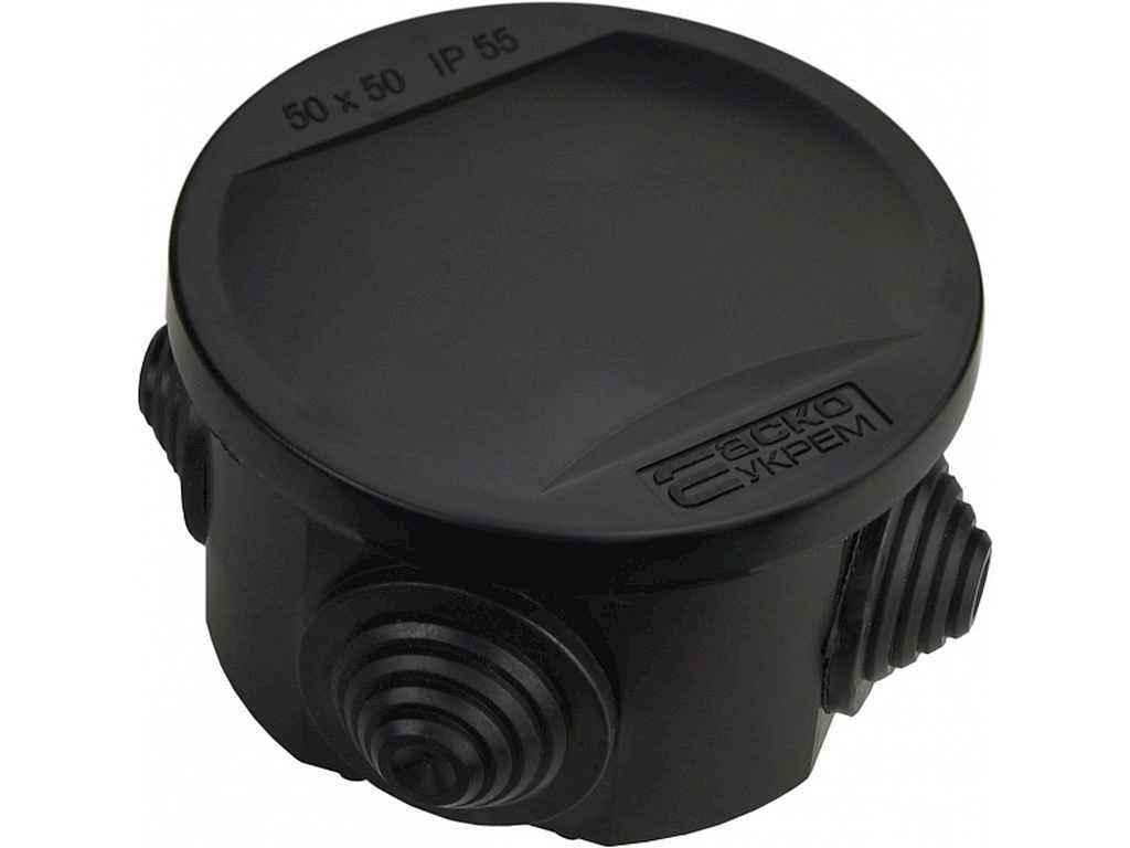Коробка розподільча АСКО 50х50 мм РК UAtmo Jet Black (1050730)