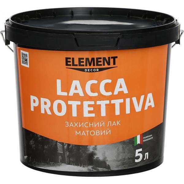 Лак защитный Element Decor Lacca Protettiva матовый для декоративного отделки и защиты поверхностей 5 л Бесцветный (1822351428) Лак защитный Element Decor Lacca Protettiva матовый для декоративного отделки и защиты поверхностей 5 л Бесцветный (1822351428)