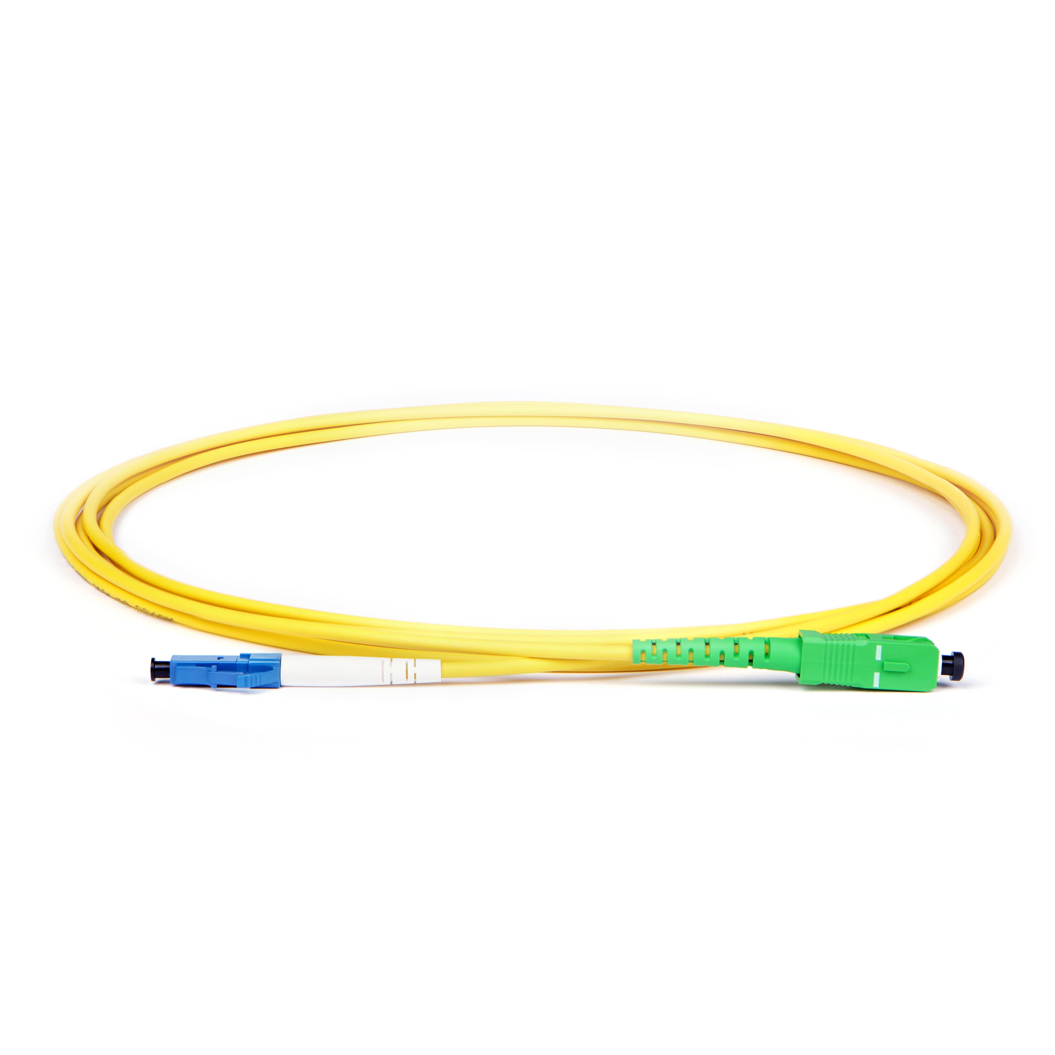 Патч-корд оптический Simplex SC/APC-LC/UPC LSZH Singlemode G.652.D (SM) 3 мм 5 м Желтый (10304)