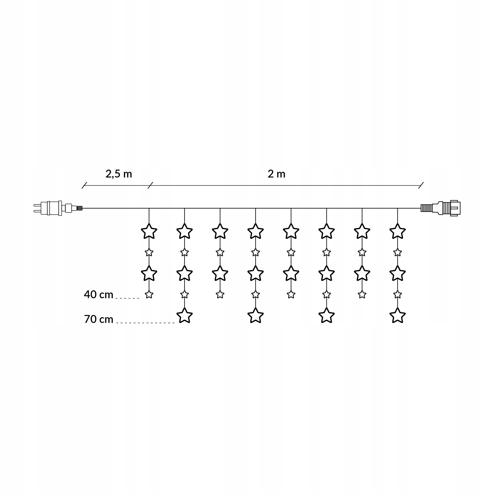 Гирлянда-бахрома Springos уличная 2 м 92 LED Cold White (CL4009) - фото 5