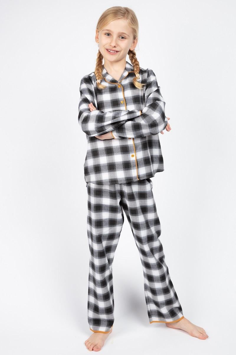 Пижама для девочки CYBERJAMMIES Annie 5847 6-7 лет 122 см в клетку Черный (5051877368842)