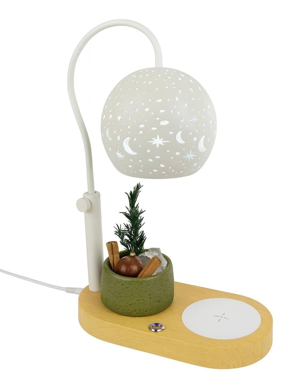 Нічник SkyLume Місячне світло з бездротовою зарядкою/bluetooth колонкою/аромадифузором 15W Білий (2833517931) Нічник SkyLume Місячне світло з бездротовою зарядкою/bluetooth колонкою/аромадифузором 15W Білий (2833517931)