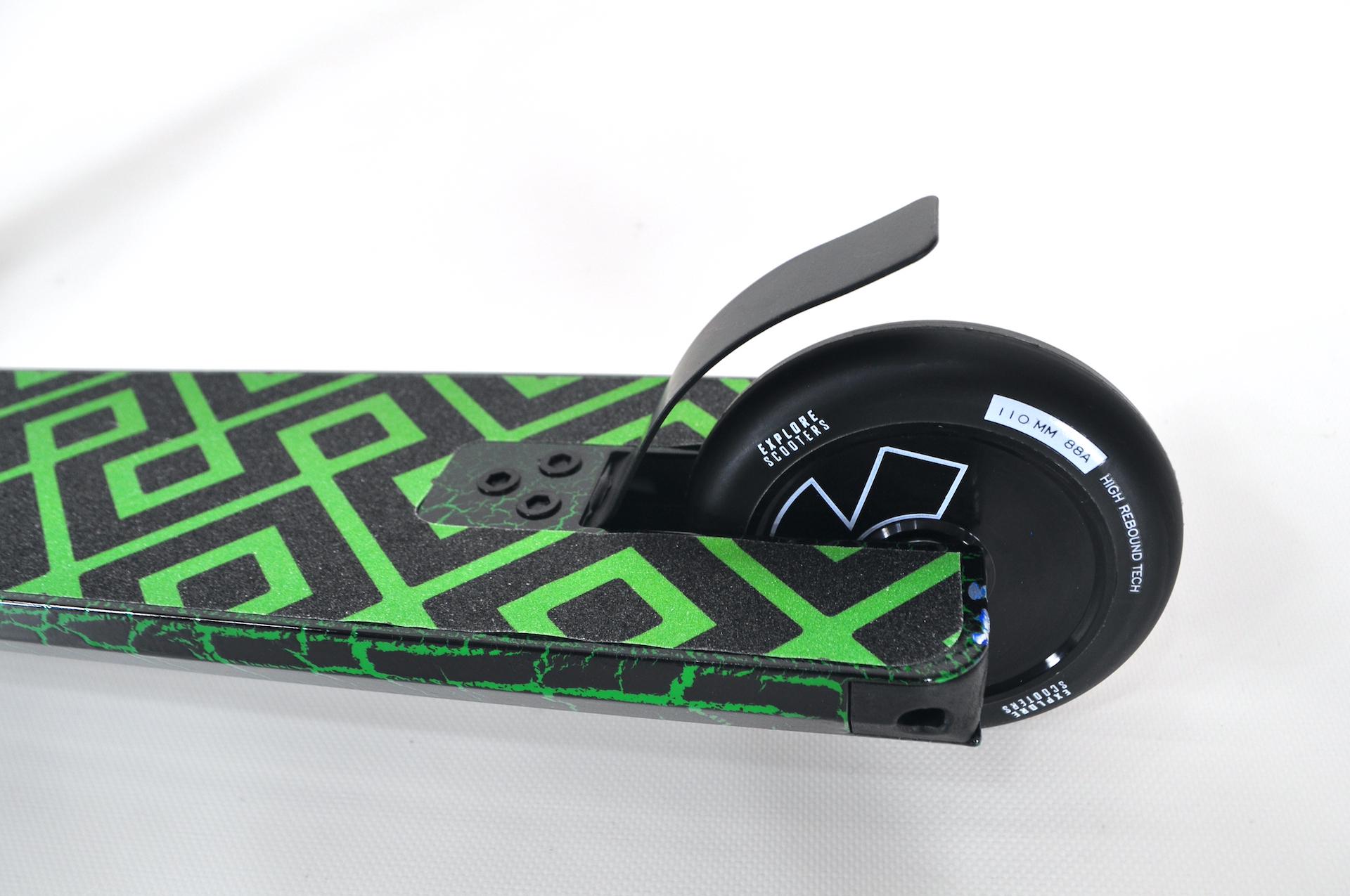 Самокат трюковый Explore Crocco Deluxe с пегами Зеленый - фото 6