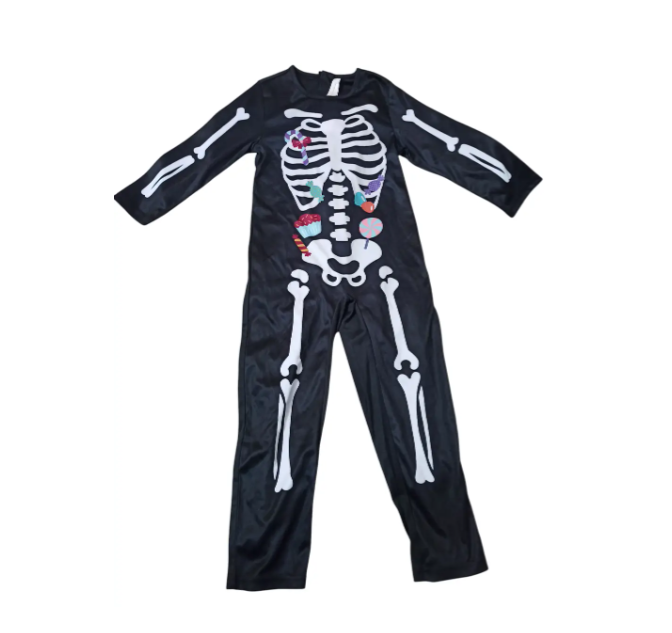 Комбинезон на Хэллоуин для мальчика Скелет S 110-122 см Разноцветный (169450)