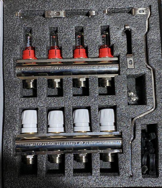 Колекторна група Zegor QS-1841 з витратомірами та євроконусам 1"х3/4" 4 виходи (13449408) - фото 7 Колекторна група Zegor QS-1841 з витратомірами та євроконусам 1"х3/4" 4 виходи (13449408) - фото 7