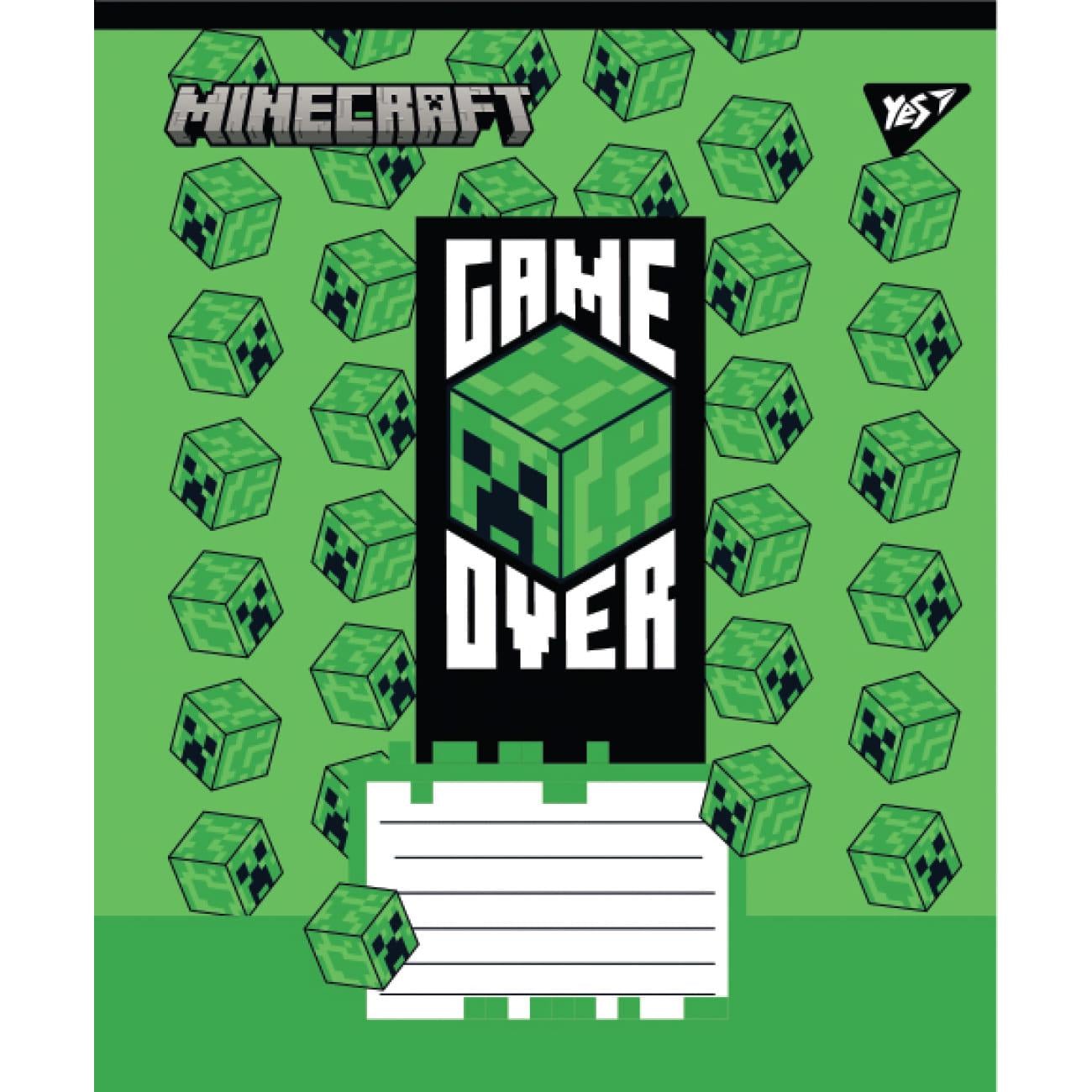 Тетрадь школьная YES Minecraft Walls линия 12 л. (767564) Тетрадь школьная YES Minecraft Walls линия 12 л. (767564)