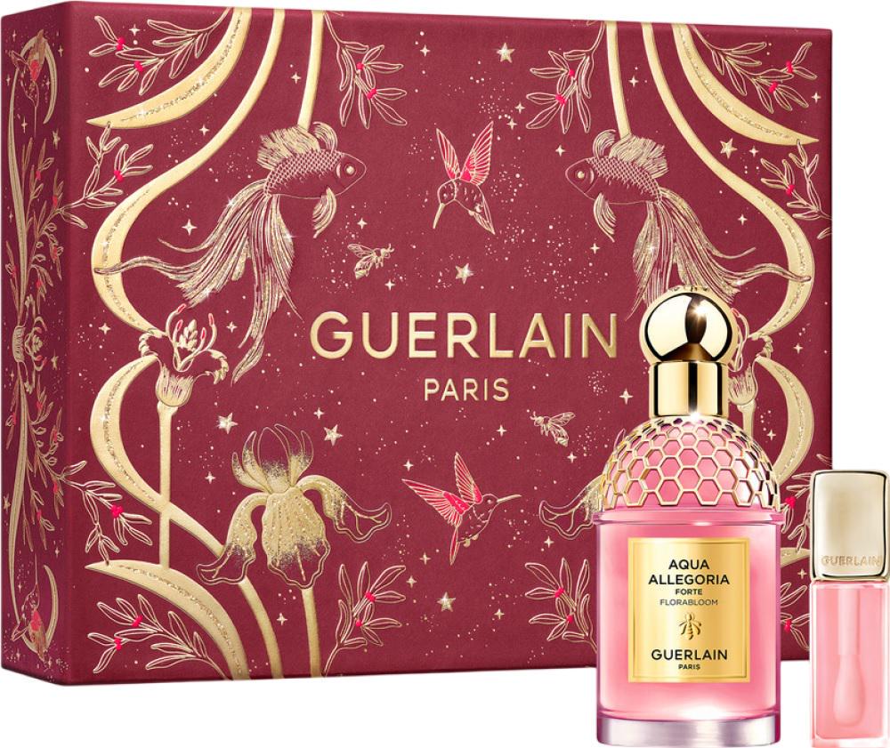 Подарочный набор для женщин Guerlain Aqua Allegoria Florabloom Forte парфюмированная вода 75 мл/масло для губ 258 9,5 мл (380716)