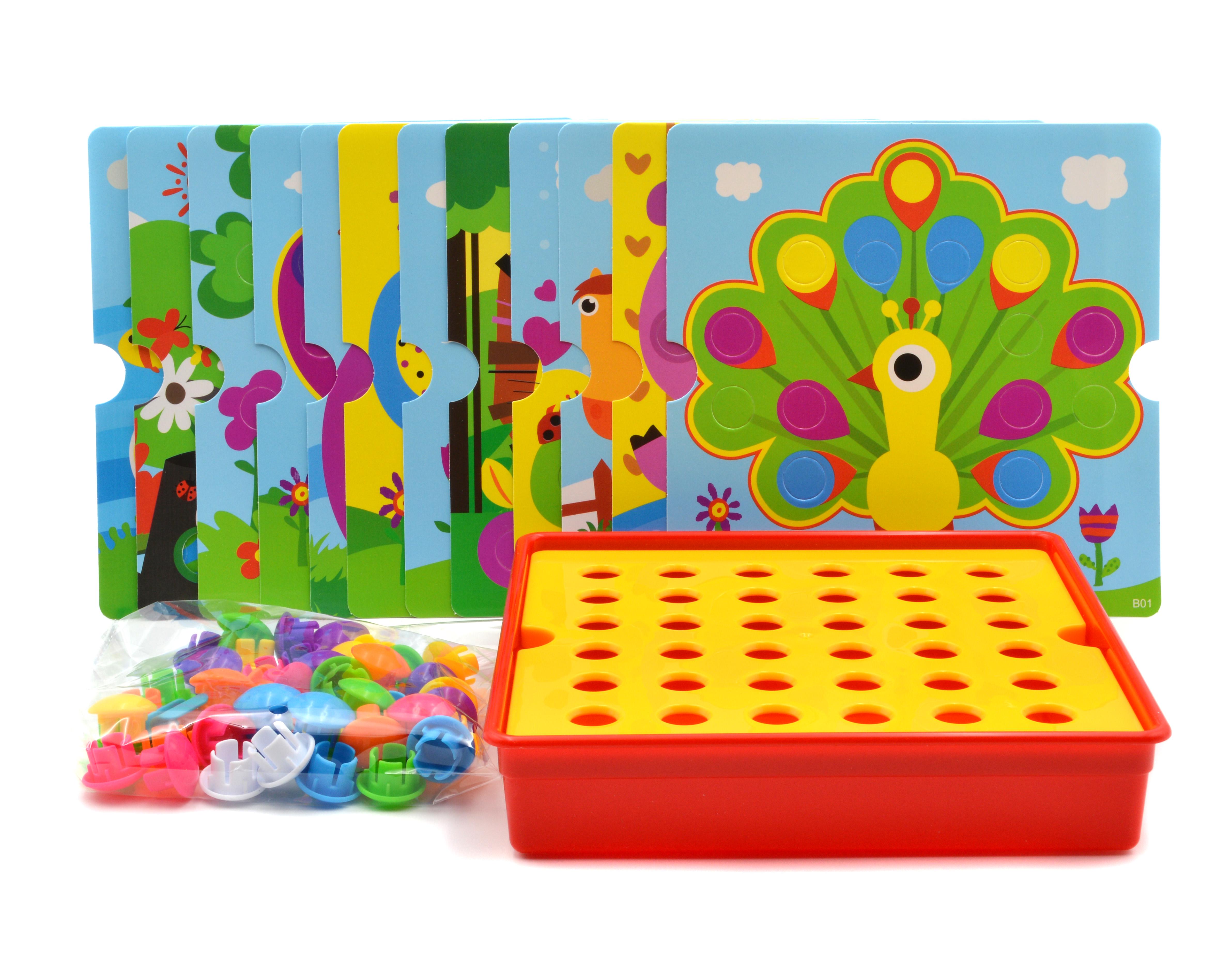 Мозаика для малышей 526 12 картинок 46 кнопок