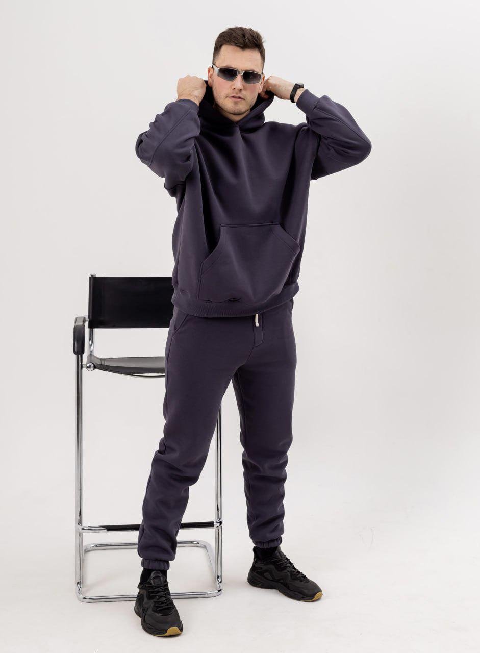 Спортивный костюм мужской Oversize Demi с начесом L/М Темно-серый (BL7390-886)