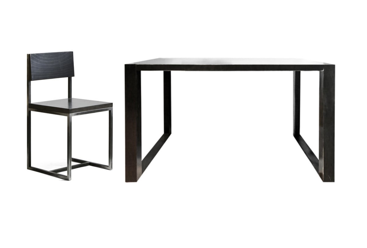 Обеденный набор мебели Loft NS-1096 780x1800x600 мм Черный (6156d5673edc877ba8589657)