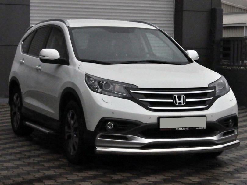 Передняя защита ST008 CAN для Honda CRV 2012-2016 гг. нержавеющая сталь Хром