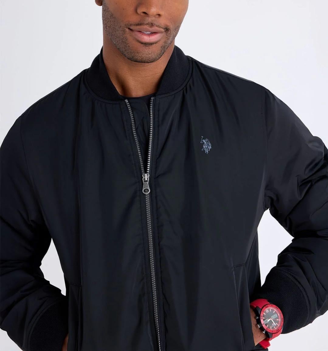 Куртка-бомбер мужская USPolo Assn на подкладке S Черный (31213378)