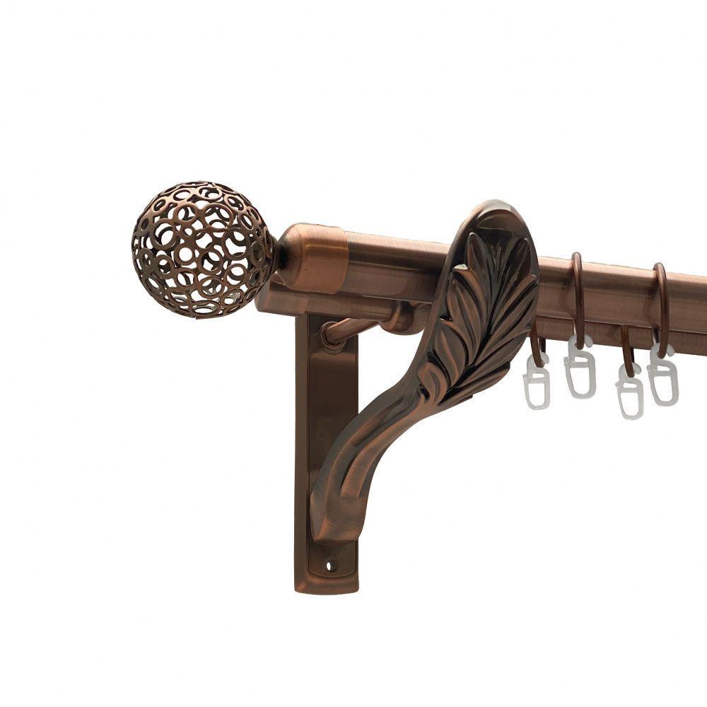 Карниз Orvit Савона двухрядный гладкий 25/19 мм 300 см Античная медь (00-00009899)