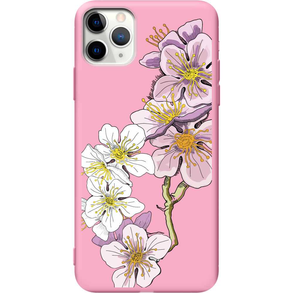 Чехол Boxface iPhone 11 Pro Cherry Blossom Розовый силикон (38189-cc4-43043) - фото 1