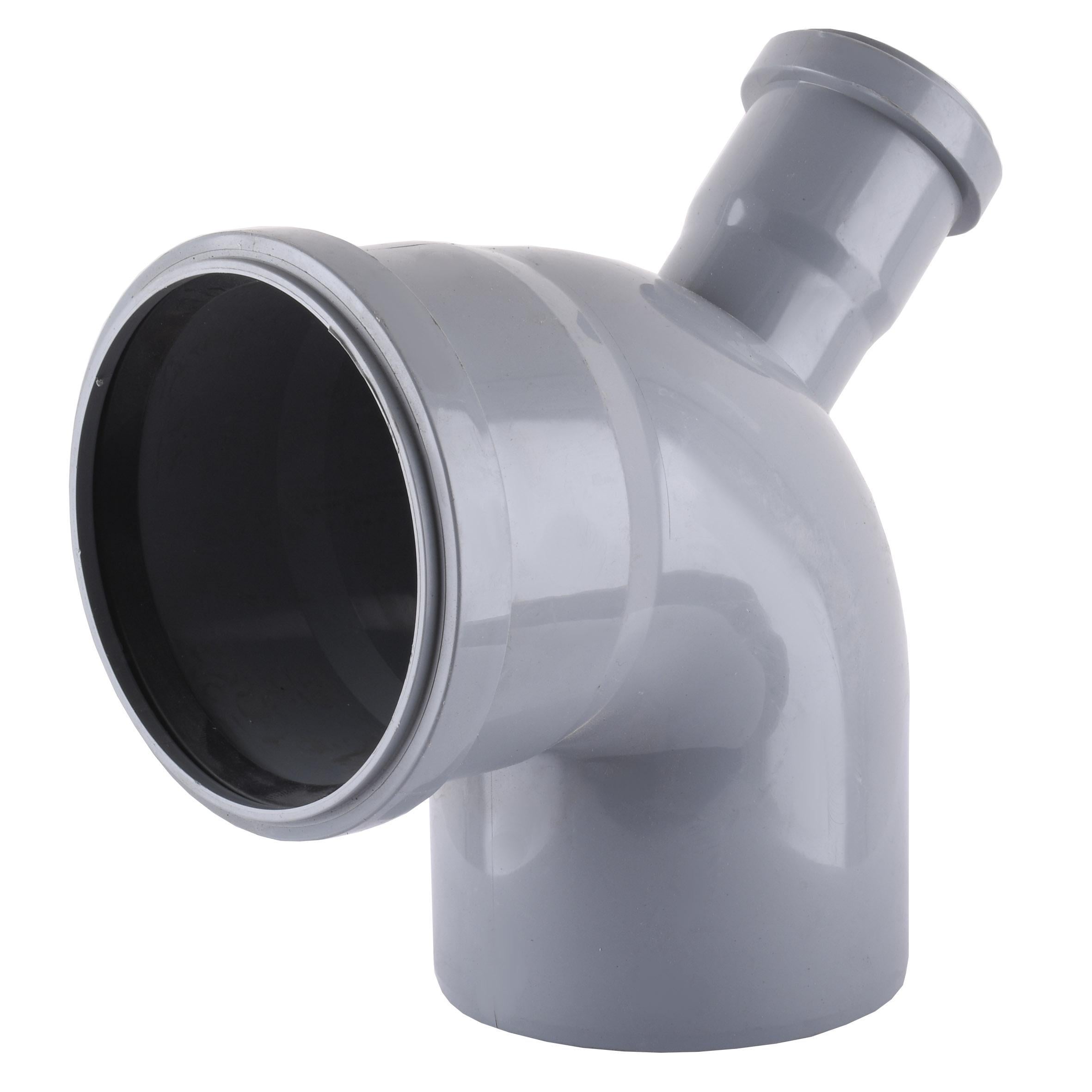 Колено Vsplast 110x90° с отводом 50х67° (000018612) Колено Vsplast 110x90° с отводом 50х67° (000018612)
