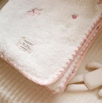 Плед дитячий велсофт 90х130 см Молочний