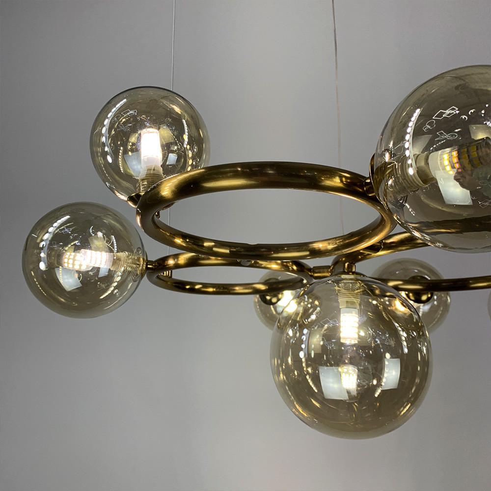 Люстра Gorizia на 12 бурштинових плафонах Латунь (sg 44/12 gd/am) - фото 4