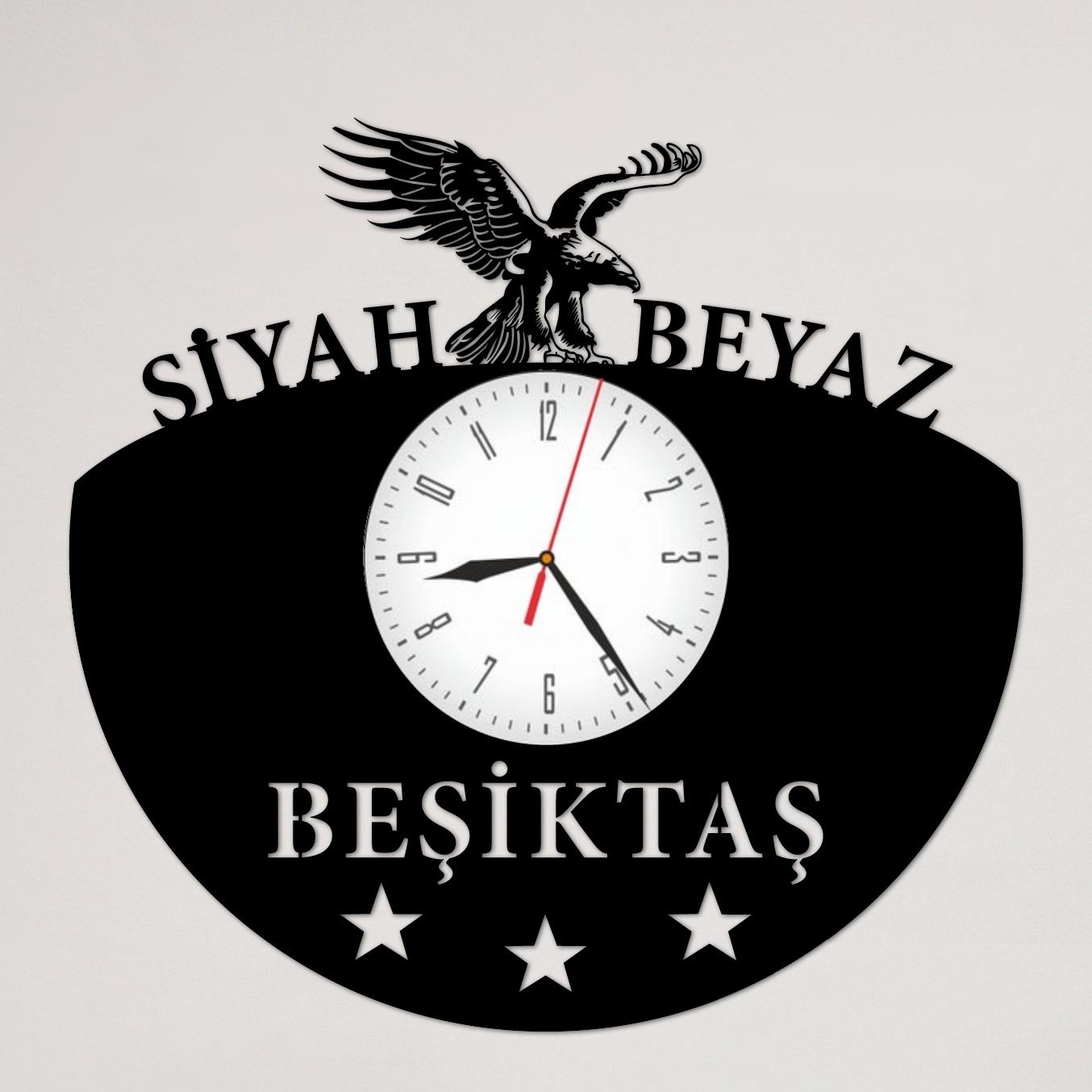 Часы настенные ФК Бешикташ 2136 из виниловой пластинки