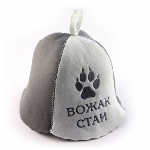Банная шапка Luxyart "Вожак стаи" искусственный фетр Белый (LТ-033)
