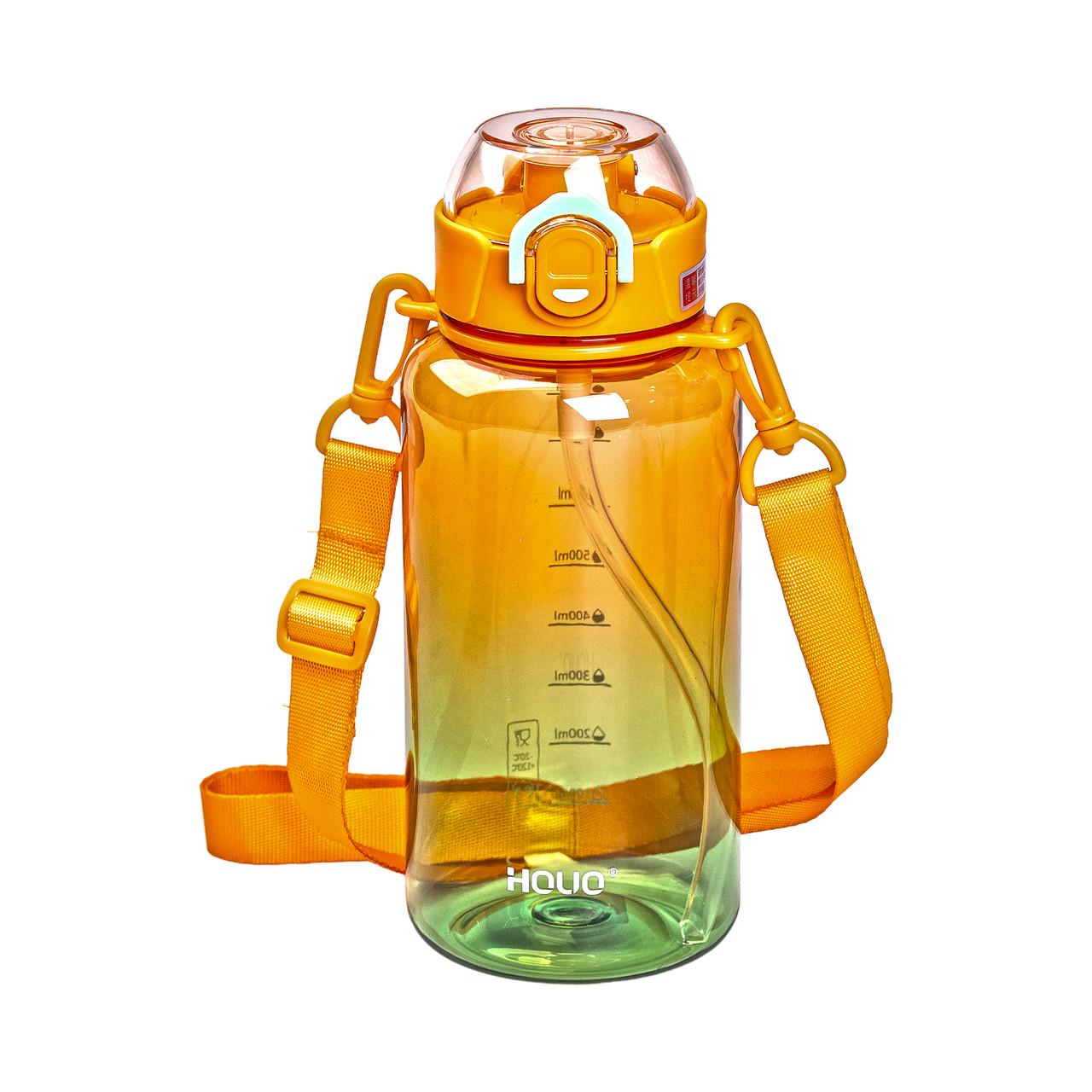 Пляшка для води з мундштуком 1 л Оранжевий (5500) - фото 1 Пляшка для води з мундштуком 1 л Оранжевий (5500) - фото 1