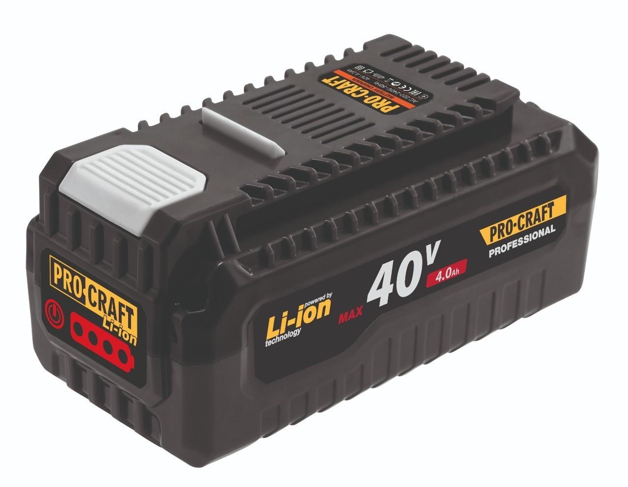 Аккумуляторная батарея ProCraft 40 Li 4 Ah на цепную пилу PKA40Li Аккумуляторная батарея ProCraft 40 Li 4 Ah на цепную пилу PKA40Li