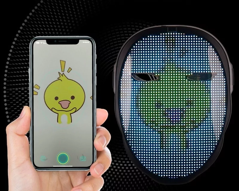 Маска интерактивная Cyber ​​Face LED - фото 3