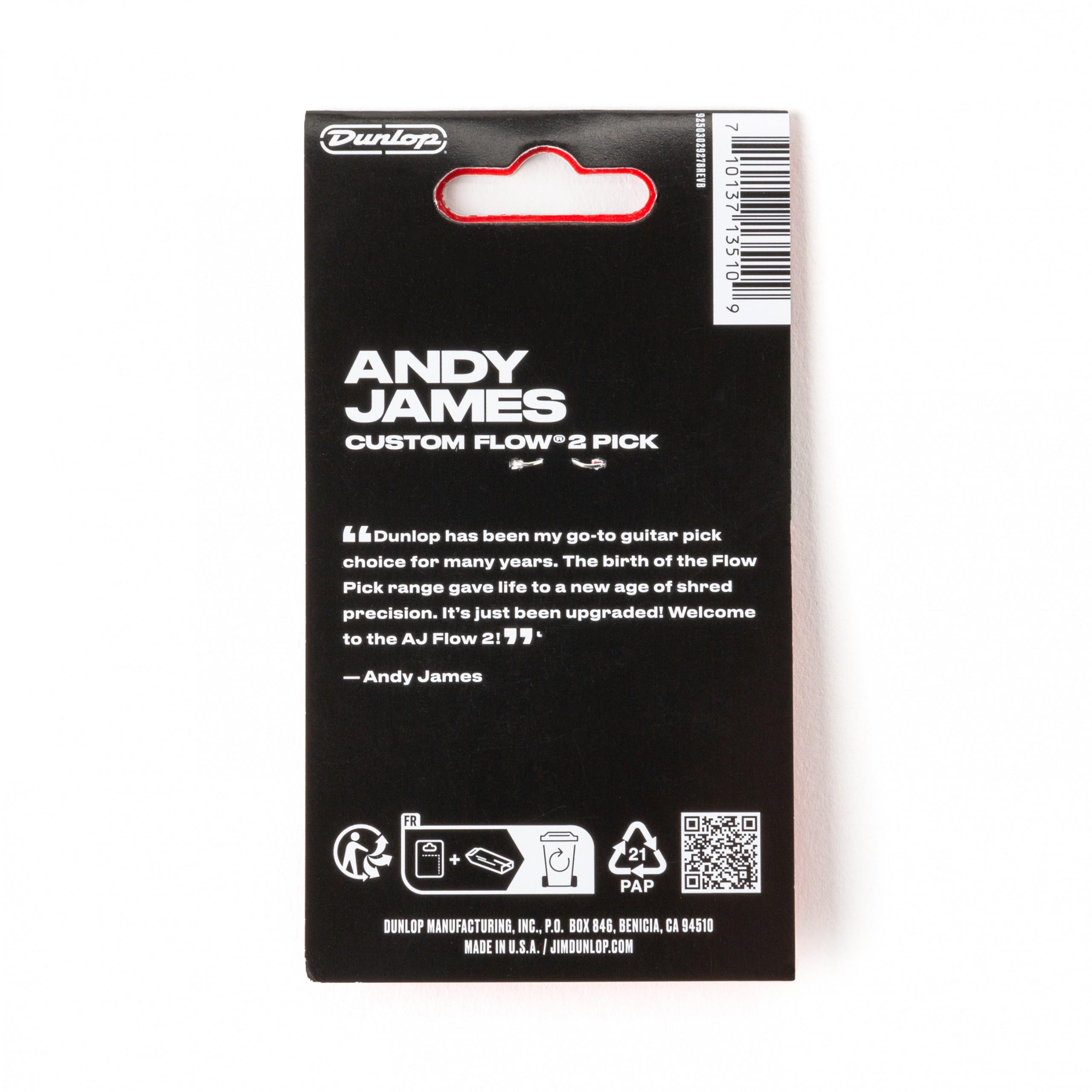 Медіатор Dunlop 574PAJ2.0 Andy James Flow Delrin 2,0 мм 3 шт. (128378) - фото 5