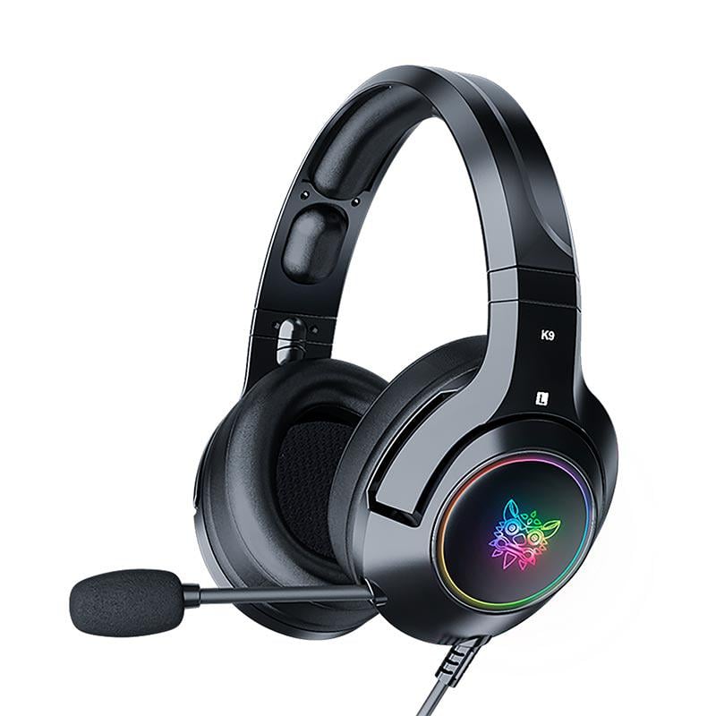 Наушники ONIKUMA K9 Gaming с LED-подсветкой Hi-Res Audio AUX Черный