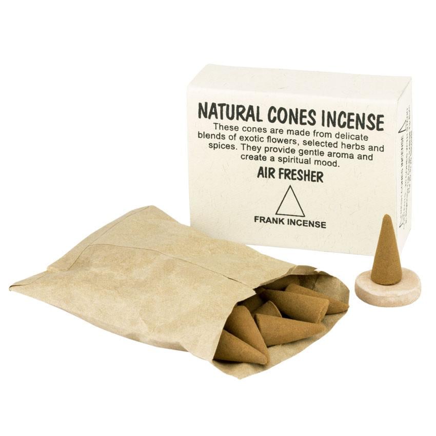 Благовония Непальские конусные Ладан Франк 25 конусов с подставкой 9,3х7х3,3 см (27865)