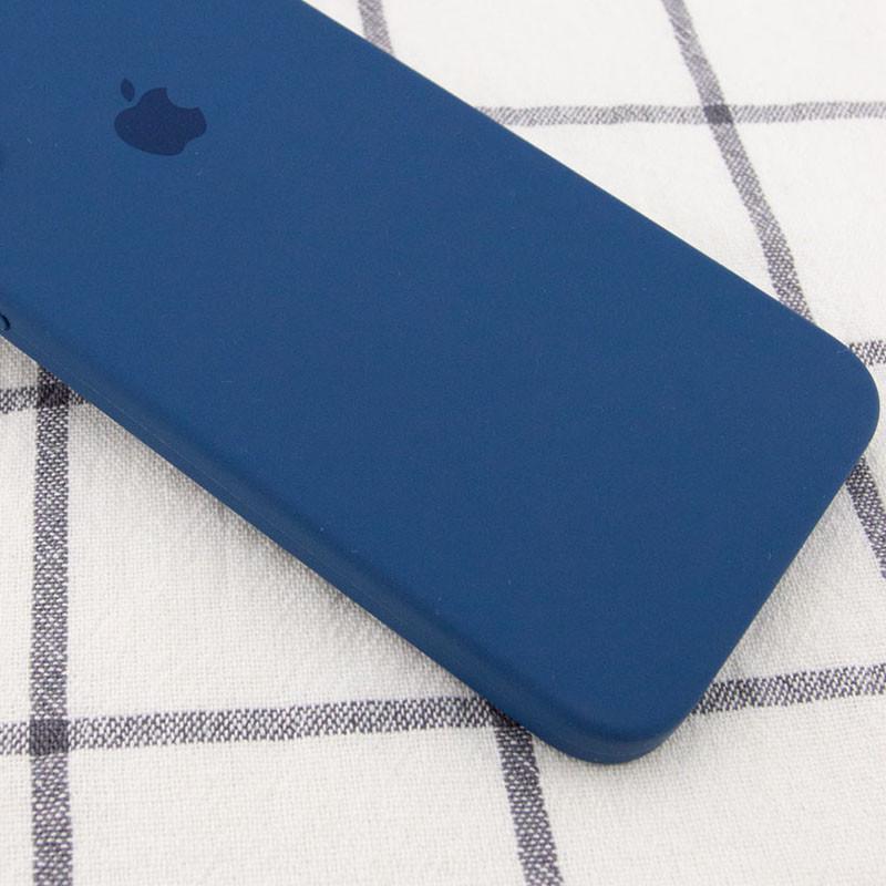 Противоударный чехол Silicone Case Square Full Camera Protective (AA) для Apple iPhone 6/6s (4.7") Синий / Navy blue - фото 2