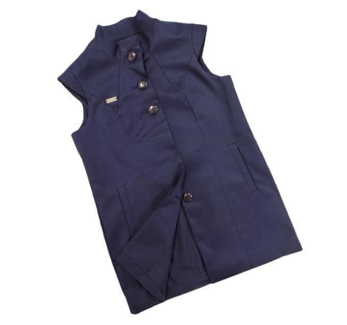 Жилет школьный для девочки Suzie ОЛЛАНА 02 мемори cotton 158 см Синий (780201_158)