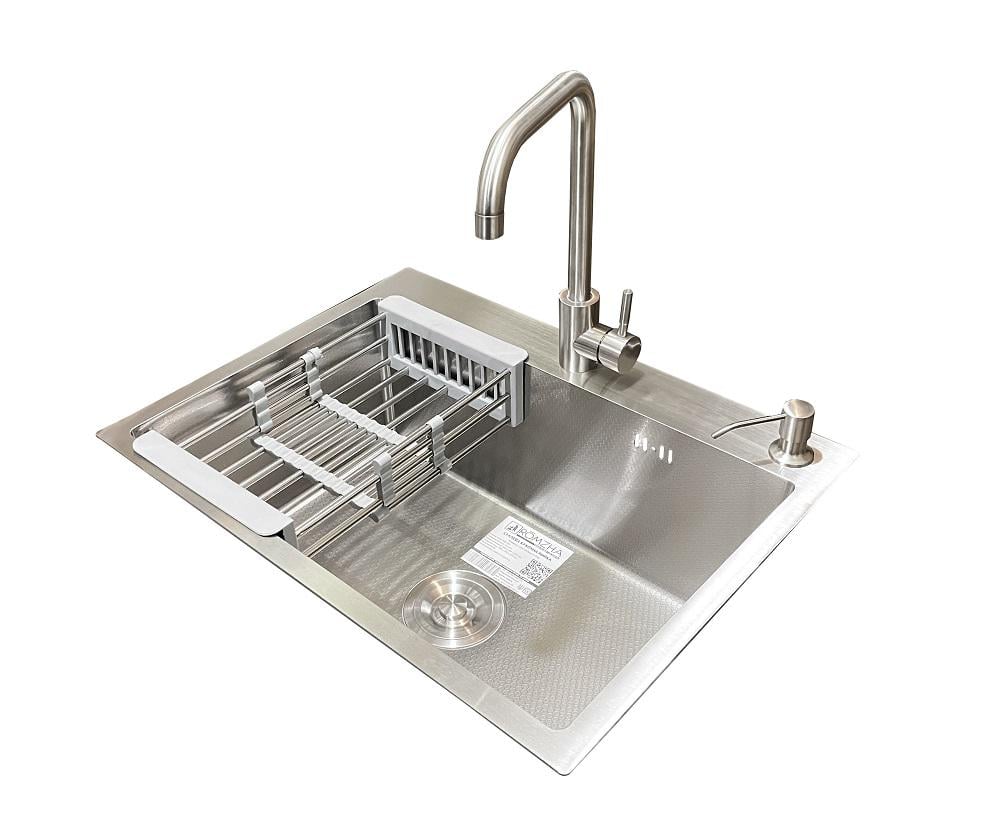 Мойка для кухни со смесителем и дозатором Romzha Arta Carbon U-550 (14875803) Мойка для кухни со смесителем и дозатором Romzha Arta Carbon U-550 (14875803)