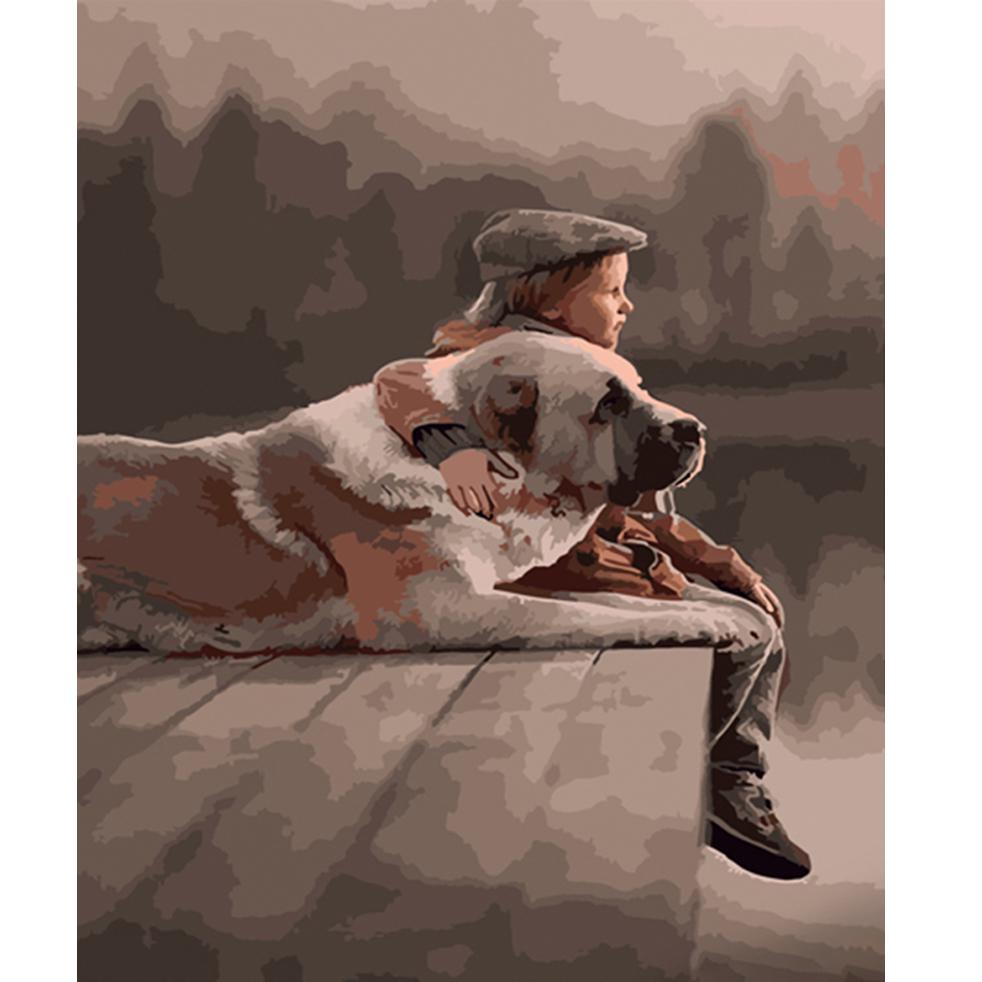 Картина по номерам Strateg Премиум Верность 40х50 см (HH057)