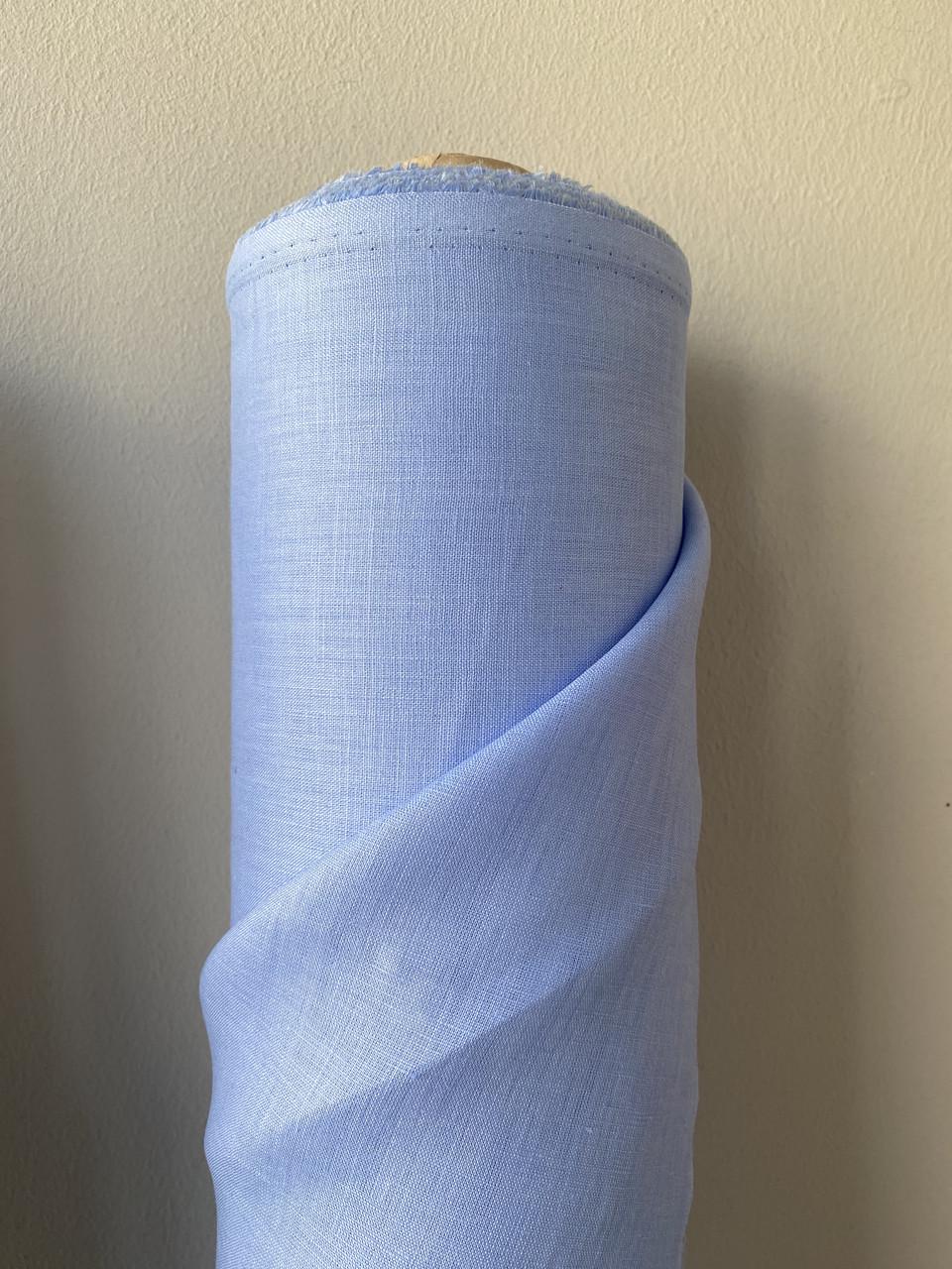 Тканина сорочково-платтєва LINEN PLUS 100% льон 143 см 435 Волошковий - фото 7