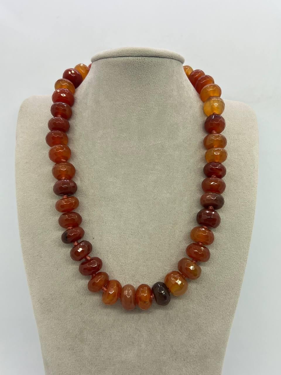 Бусы сердолик 42 см Коричневый (11698)