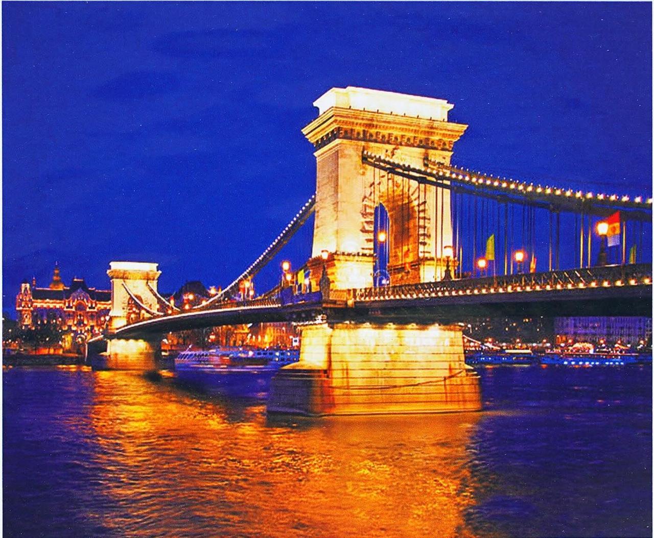 Алмазна мозаїка Нічний міст на полотні з підрамником 30х40 см (GB80323)