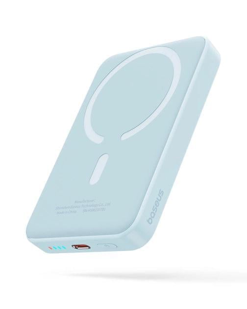 Повербанк Baseus Magnetic Mini Air 10000 mAh 20 W 2в1 QC3.0+PD3.0 з бездротовою зарядкою Qi 15 W Blue (P10059001313-00)