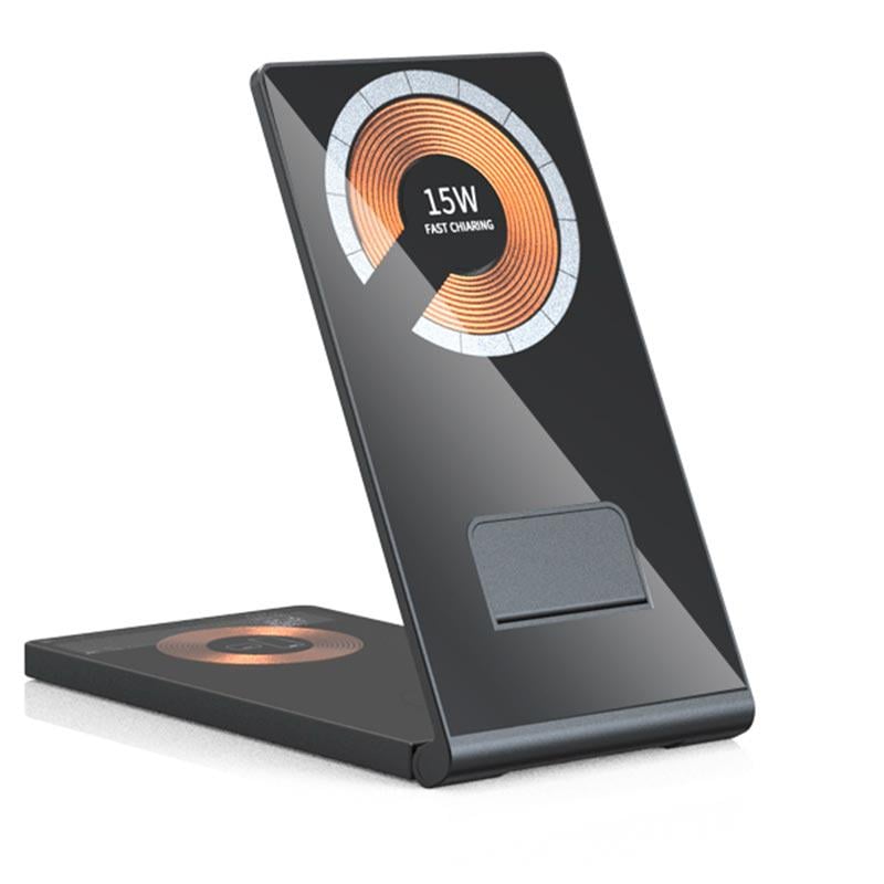 Зарядное устройство Qi 4в1 Transparent Magnetic Wireless Charger T05 Phone/Watch/Earphones 15 Вт Black (13925652)